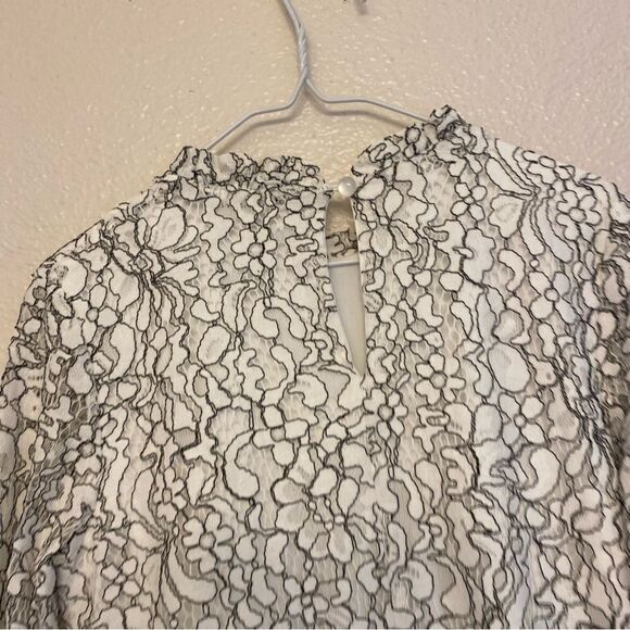 Art Class black and white lace long elastic cuff sleeve girl dress L  10/12 - Picture 9 of 9